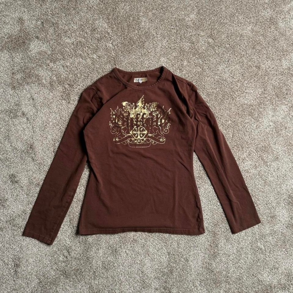 BUFFALO DAVID BITTON GOLD RHINESTONE LONGSLEEVE